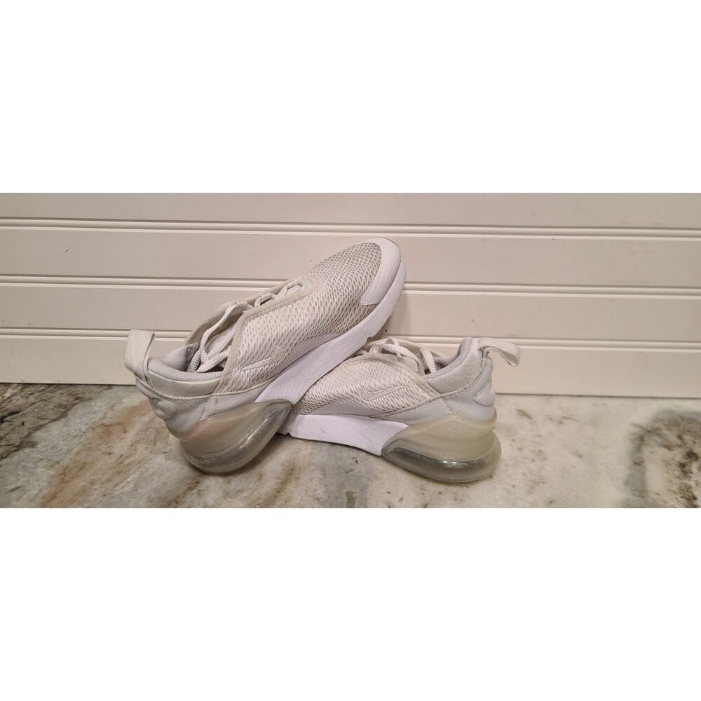 Nike Kids Air Max 270 Mesh Upper White Sneakers Size 2Y